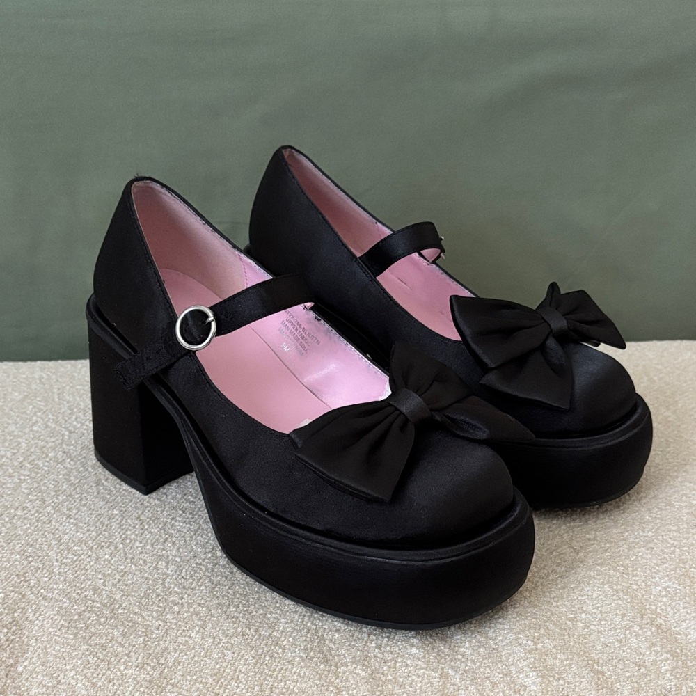 Black Mary Jane Platform Shoes